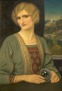 クリスタル（シルクのテンペラ） 作： Joseph Edward Southall